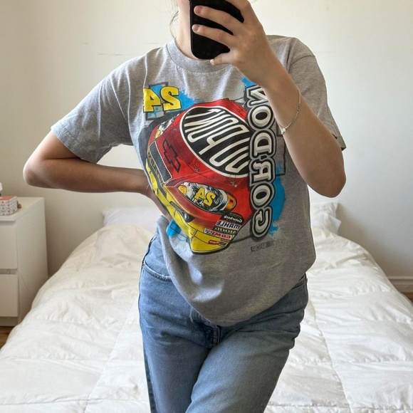 Y2k grey vintage NASCAR racing tee - Picture 2 of 8